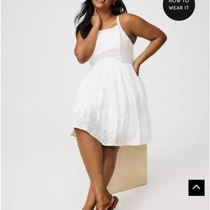Torrid White Eyelet Sleeveless Maxi Dress